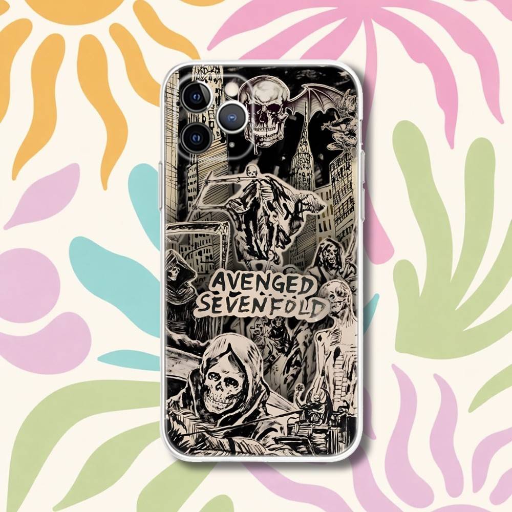 A7X A-Avenged S-Sevenfold Phone Case For iPhone 17,16,15,11,12,14,13 Pro Max Plus Mini X,XS,XR,7,16E Air Transparent Fundas iPhone17Promax