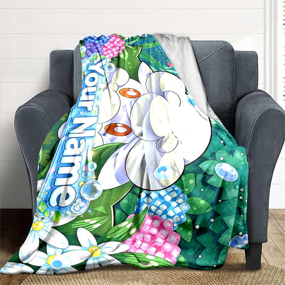Custom 1Pc Whimsicott Lush Nature Garden Flannel Fleece Blanket Soft Warm Throw Blanket for Sofa Bed Couch Home Decor Travel Nap Blanket Xmas Gift Q11