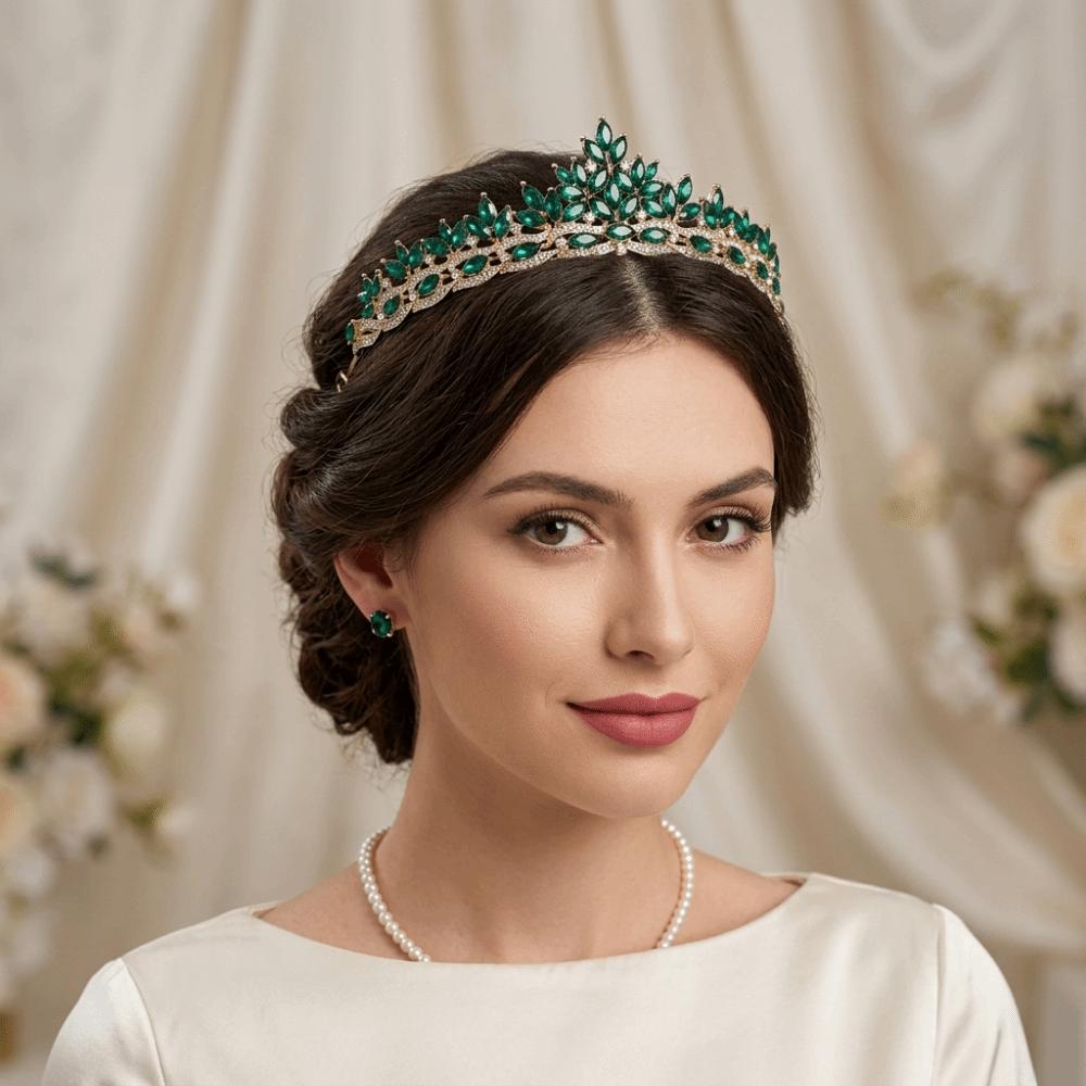 Elegant Baroque Crystal Crown Sparkling Luxury Crystal Tiara  Gorgeous Accessories