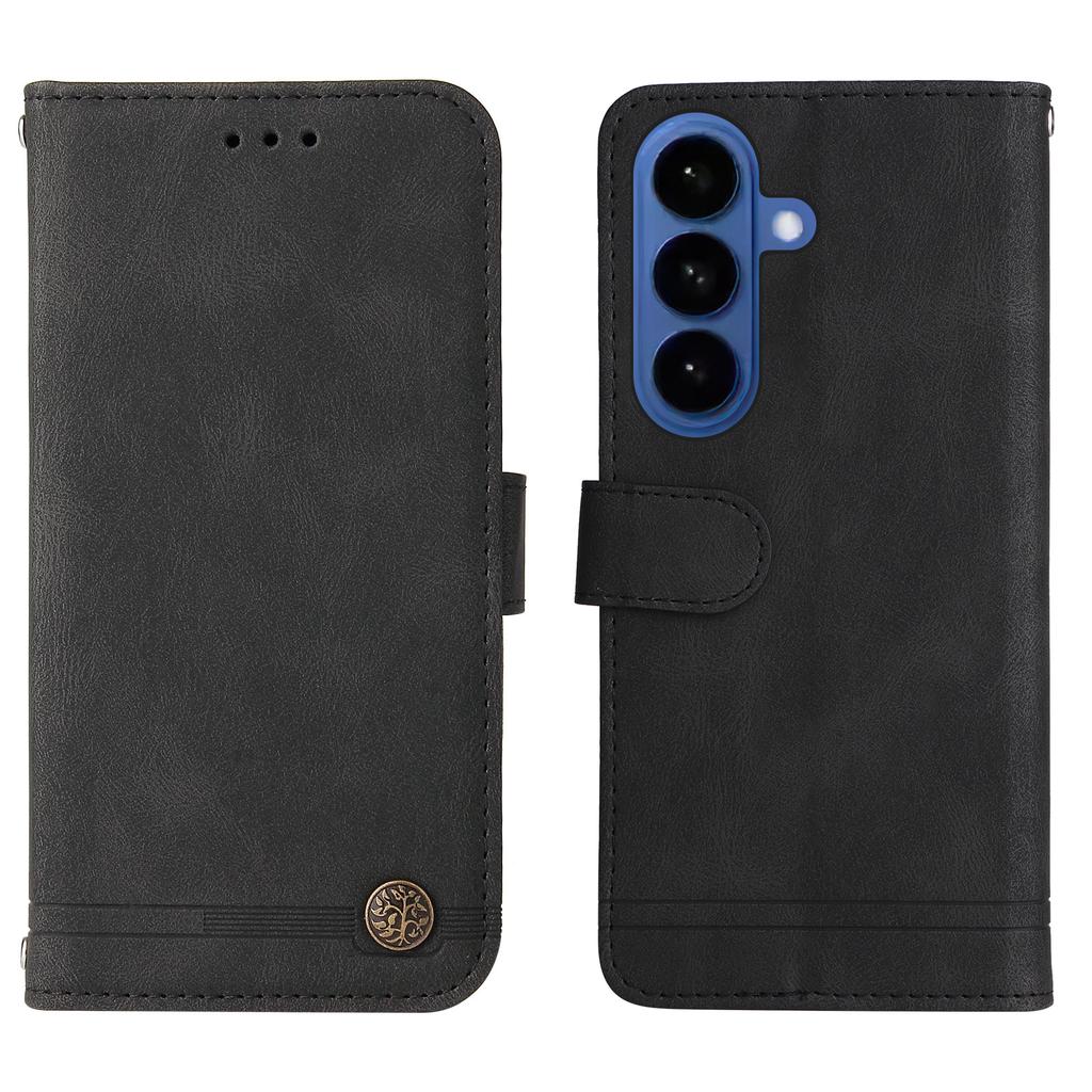 For Samsung Galaxy S26/S26 Pro Leather Wallet Cases Skin Touch Phone Cover Stand with Strap