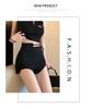 Summer 2024 Women's Black High-Waisted Irregular Petite Hot Shorts - Slimming & Sexy
