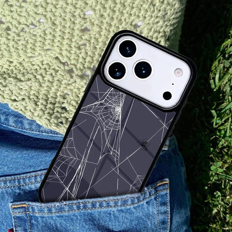 Spider Webs Phone Case For iPhone 17 AIR 16 Pro Max 15 14 Pro 11 12 13 Shockproof Silicone Cover