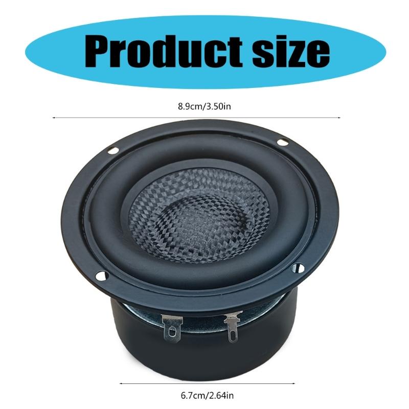 3" Round Woofers Subwoofer Hifi Speakers, Low End Response, 4Ohm 25Watt, Fiberglasses Crafted