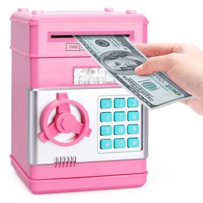 Cadou pentru copii Parolă electronică Cutie de bani Monede Economie de numerar Cutie de bani Cod de contor Blocare cheie Pușculiță Mini Seif automat