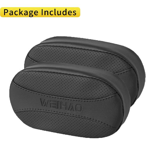 Car Knee Cushion Pad, Car Door Knee Pad Rest Cushion, Center Console Car Knee Pad Protector, Memory Foam Compact Knee Support With Hook & Loop, Nappa