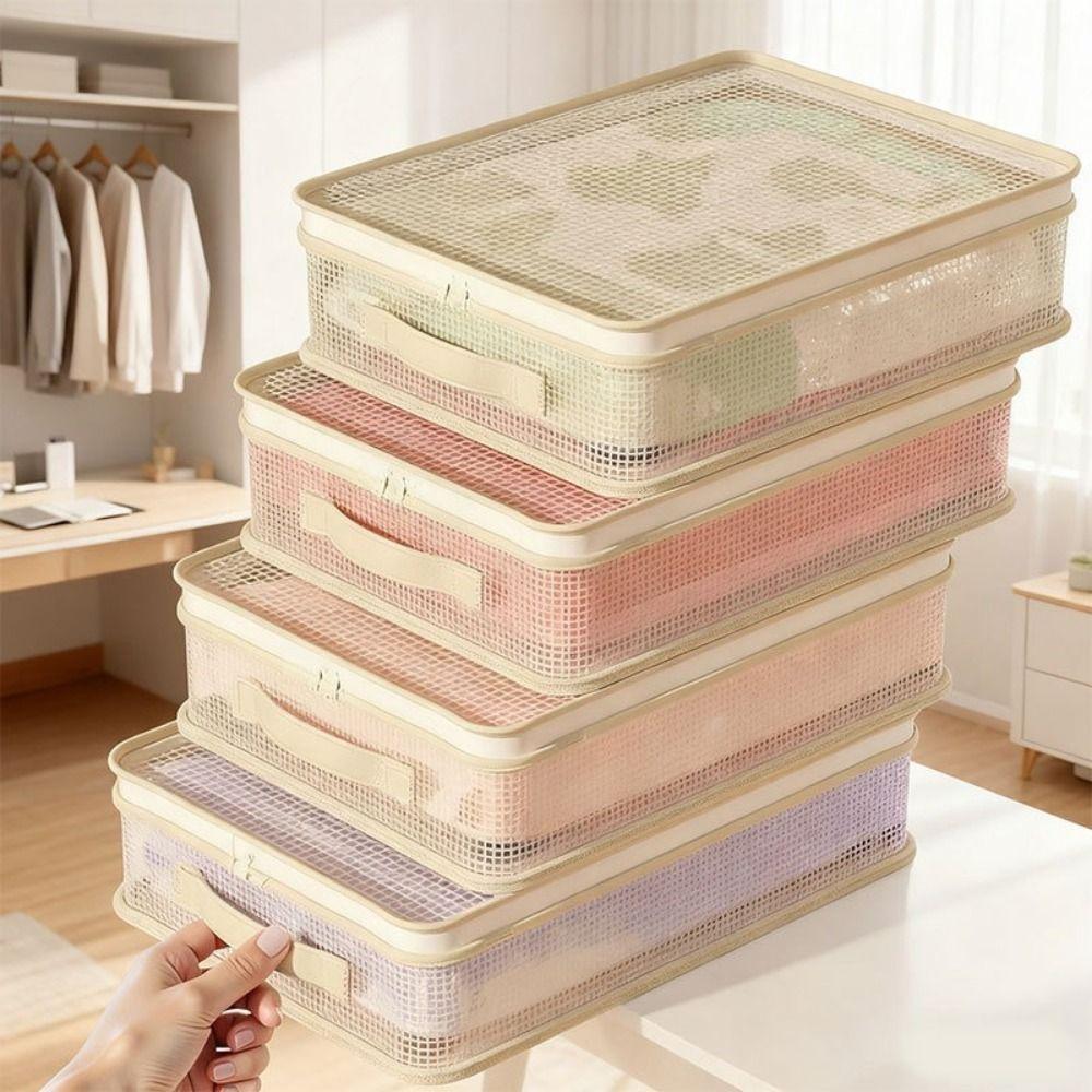 2Pcs Transparent Blanket Pillow Storage Container Large Capacity Blanket Sorting Bags  Wardrobe