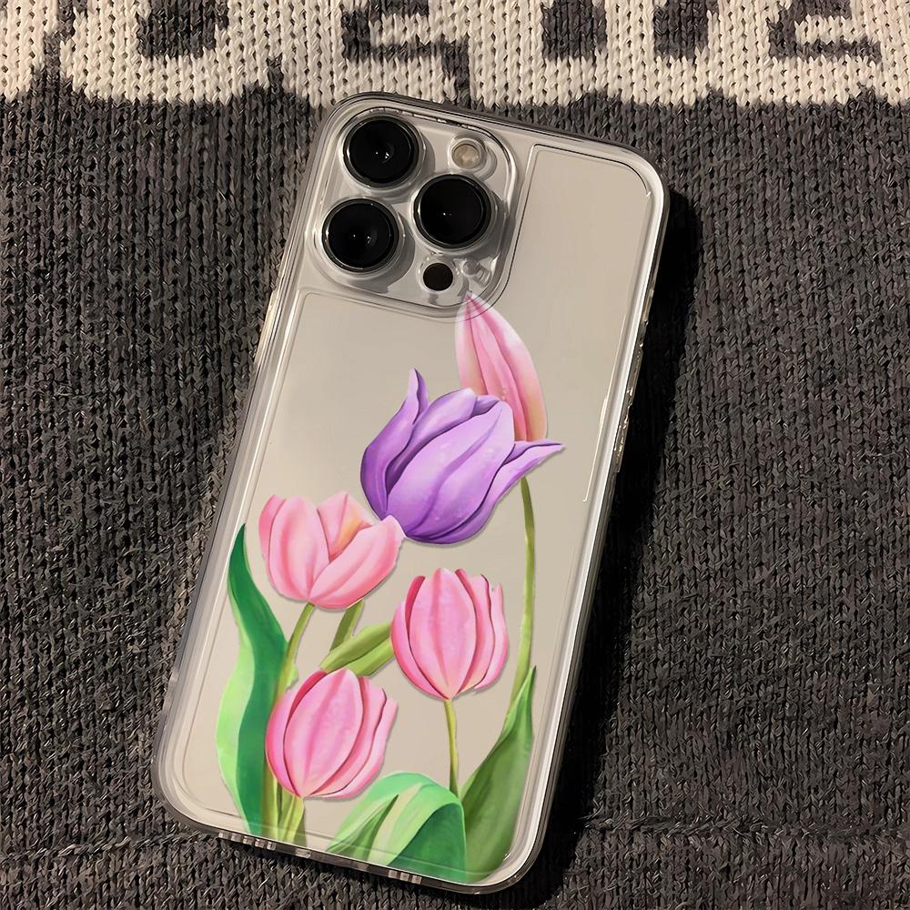 

Tulip Classic Pattern Phone Case For iPhone 17 16 15 14 13 12 11 Pro Max 16E 15 Plus XR XS X 17Air Shockproof Clear Soft Cover iPhone 11
