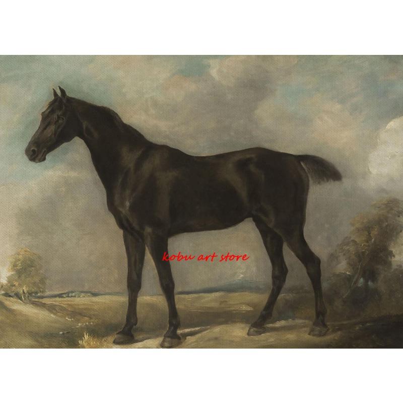 

Antique Horse Equestrian Vintage Posters and Prints Farm Animal Canvas Painting Wall Art Picture for Farmhouse Home Decor 21cm×30cm NoFrame