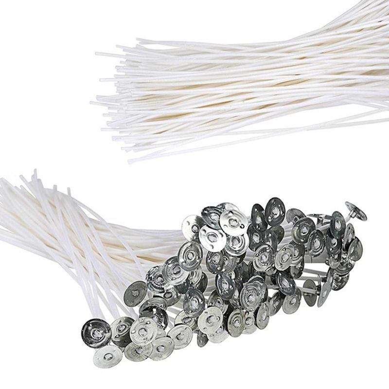 100 szt. 20 cm knoty do świec bezdymny wosk czysty rdzeń bawełniany DIY knoty do robienia świec na artykuły imprezowe knoty do świec
