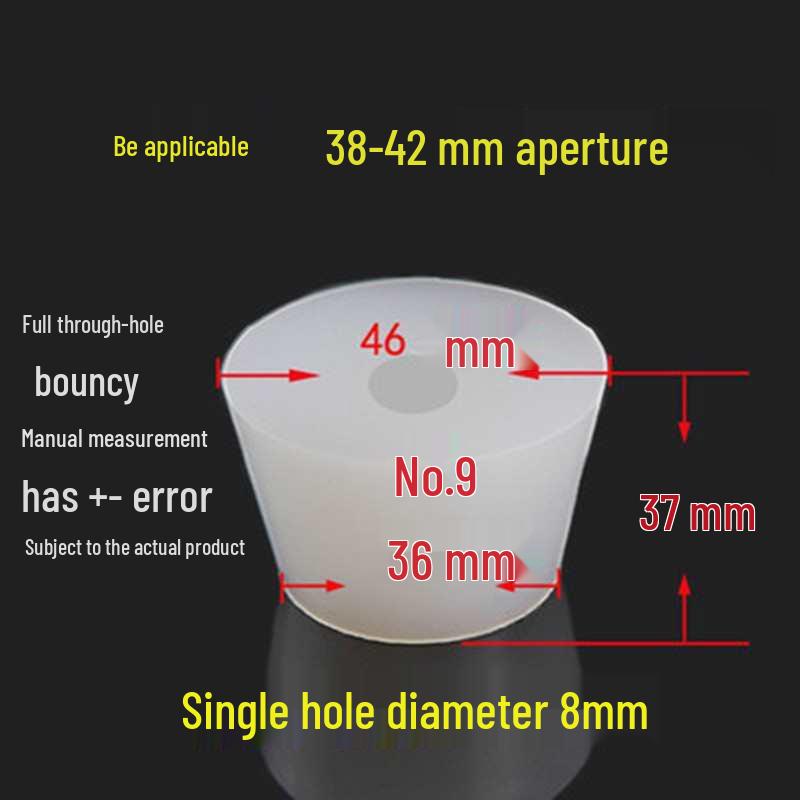 Silicone Rubber Seal Plug for Test Tubes & Drains with Hole