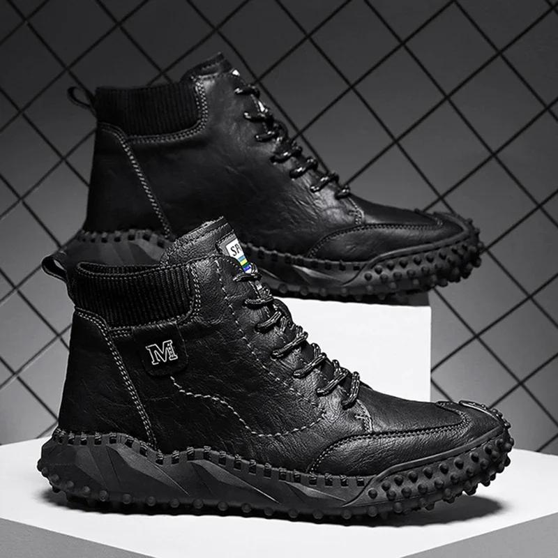 Men Boots  New Cotton Sneakers Sport Shoes Retro Lace Up Footwear Mans Non-slip Tool Boots Trend Zapatillas Hombre