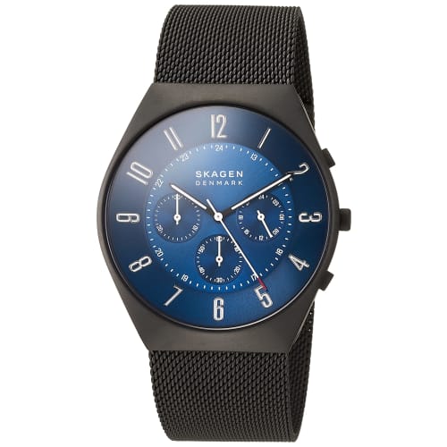 Skagen Grenen Chronograph Watch SKW6841 Men's Black