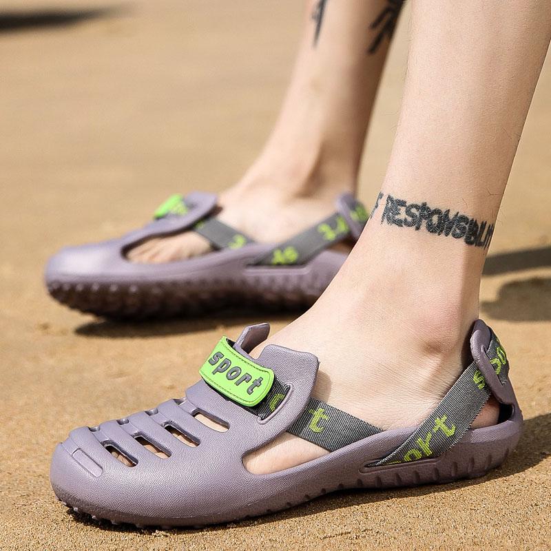 2024 New Men Sandals Summer Flip Flops Slippers Men Outdoor Beach Casual Shoes Male Sandals Water Shoes Sandalia Masculina