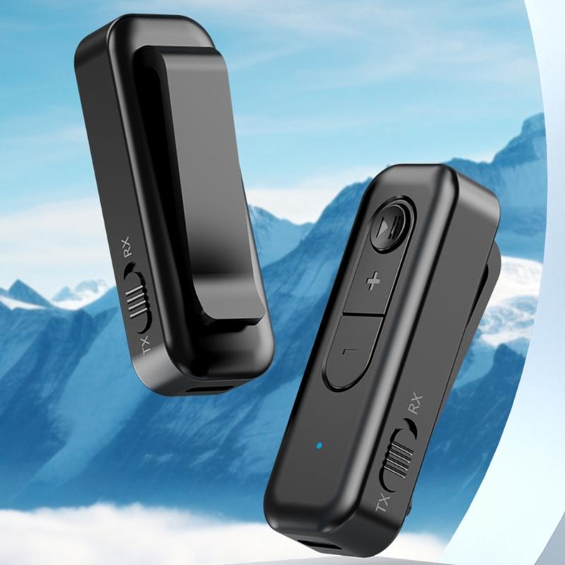 Double Function Bluetooth-compatible 5.3 Transmitter Receiver 2400Mhz 1200Mbps for Fast Wireless Auditory Connection