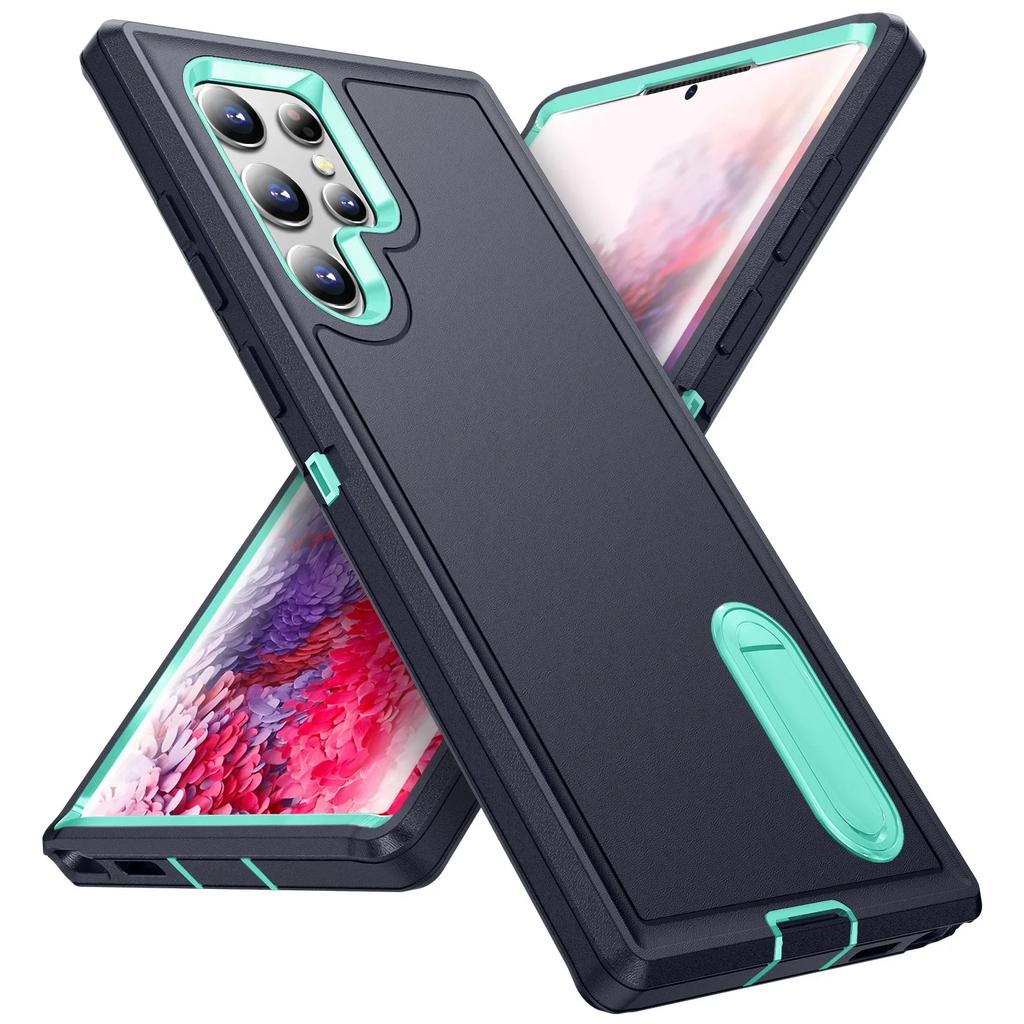 Case For Samsung Galaxy S24 S23 S22 Ultra Plus A16 A06 A15 Heavy Duty Shockproof Anti-Scratch Rugged Protective Kickstand Cover