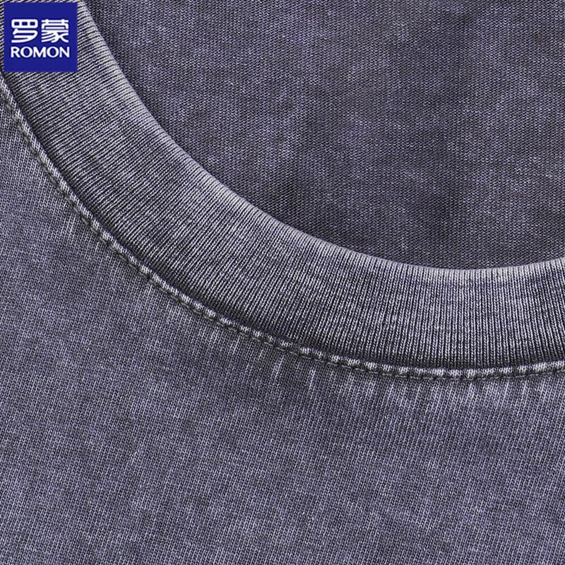 ROMON Atmungsaktives Herren-T-Shirt aus reiner Baumwolle mit kurzen Ärmeln
