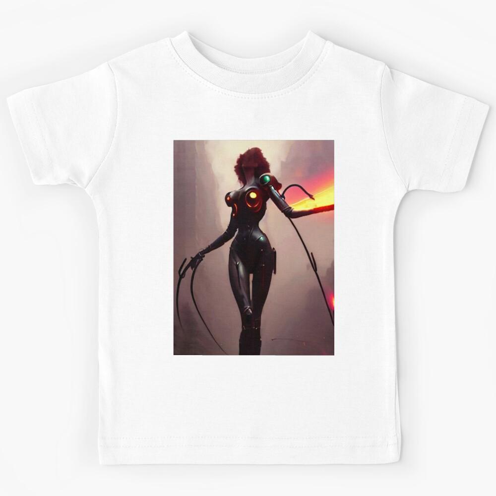 DARK CYBERPUNK #01 (FRAMED) Kids T-Shirt 130