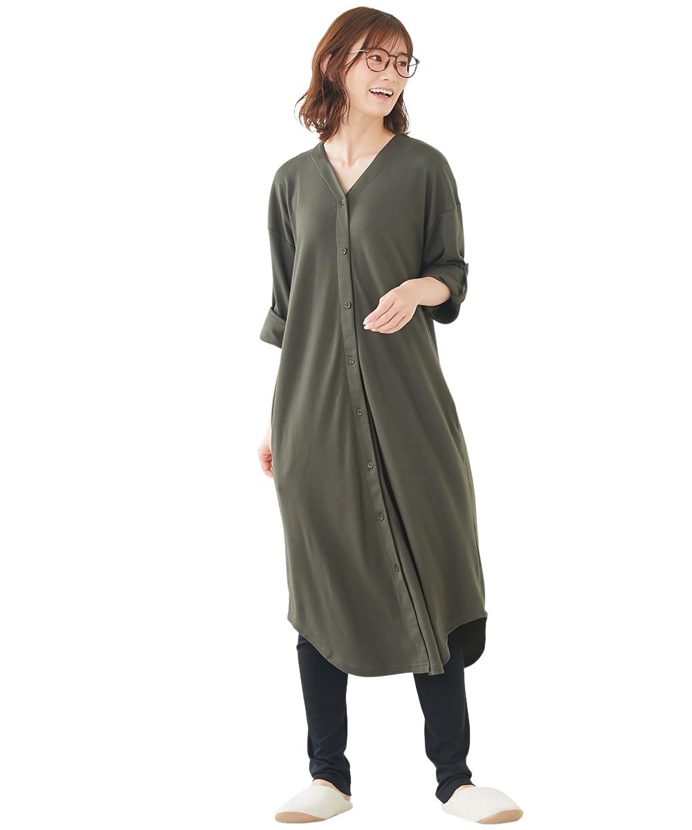 

Nissen Одежда для беременных и послеродовая одежда для кормления Одежда для дома для беременных Размер 4L Одежда для дома/Пижама [Предварительная носка] Пижама на 275 дней, с застежкой спереди (Платье +