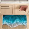 1PC Beach&Wave Pattern Door Mats Kitchen Rugs Non-Slip Pop Design Living Room Rugs Bath Mat Carpet for Home Sink Laundry Decor