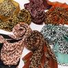 New Soft Pleated Cotton Scarf Leopard Print Hijab Islamic Solid Headscarf Crinkle Hijab Foulard Femme Musulman Wrap Bandana