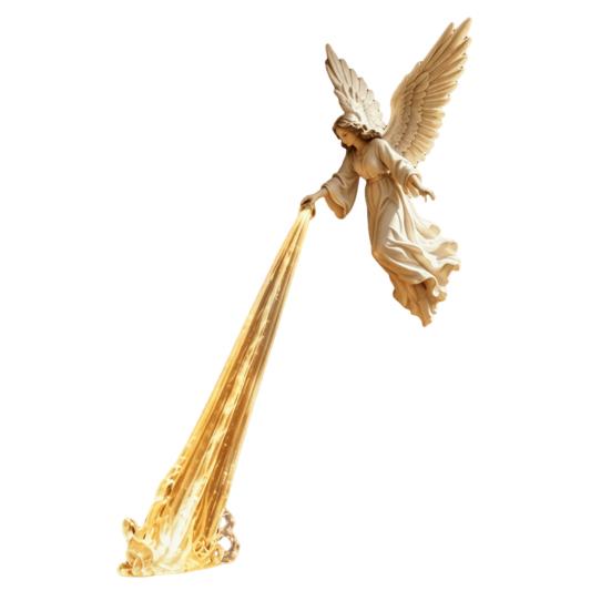 Handcrafted PLA Sculpture for Living Room Arts Angel Bookshelf Statue, Decorative Figurine with Light, Collectible Desk Creative Unique Hand