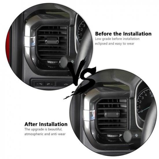 Center Console AC Air Conditioner Outlet Vent Cover Trim For Ford F150 21+ Black