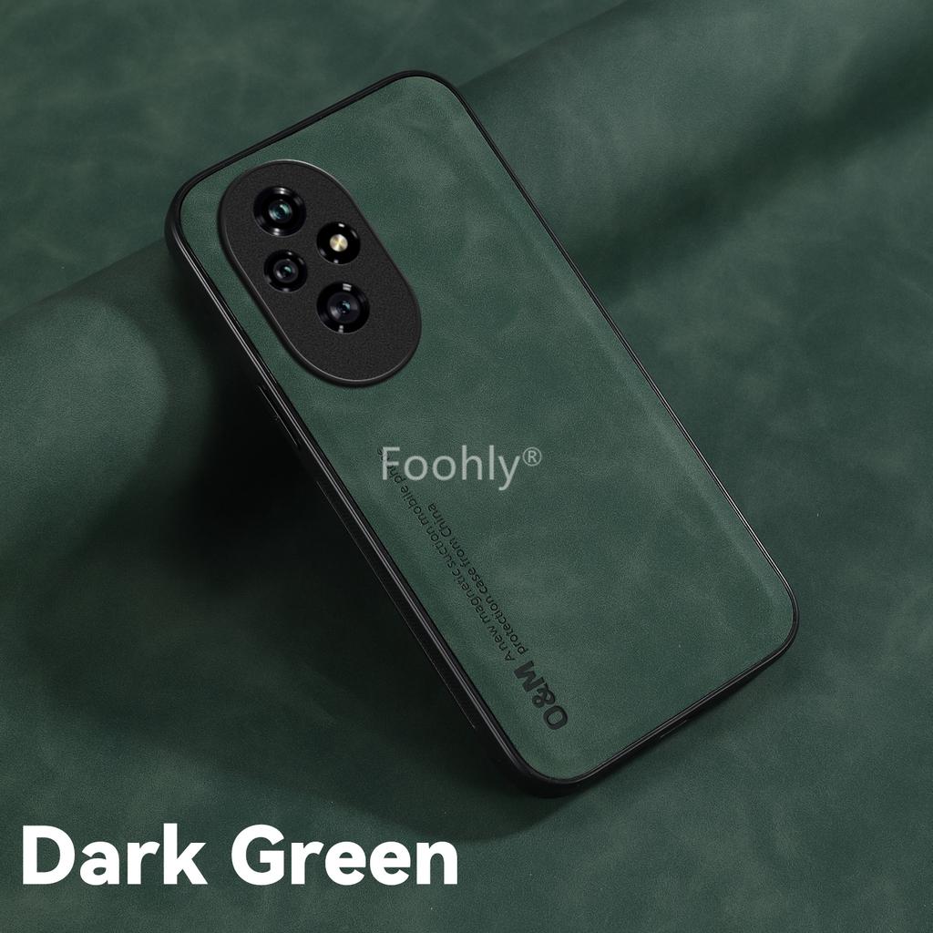 Nárazuvzdorné magnetické pouzdro z nubukové kůže pro Honor 200 Pro 200 Lite Chytrý ochranný kryt Zadní kryt Coque Funda