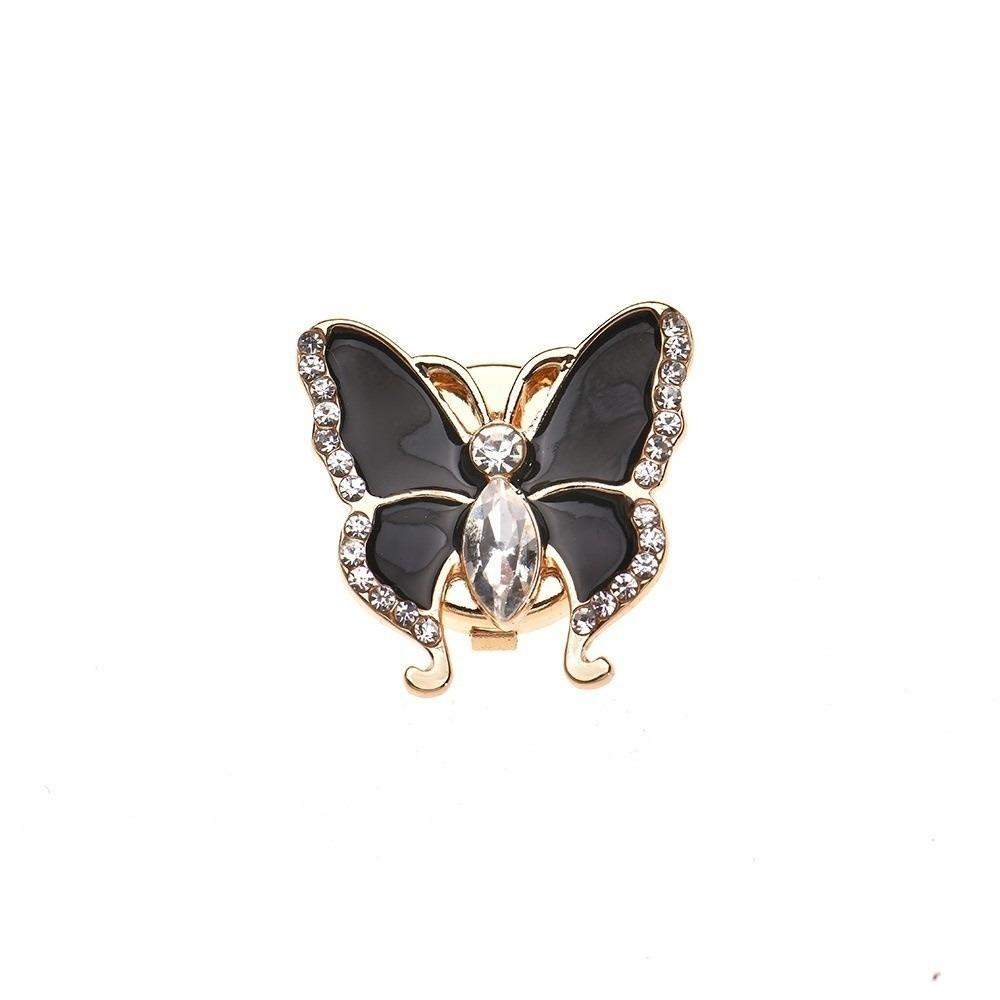 Rhinestone 3D Butterfly Cufflinks Brass Base Button Cover Creative Sleeve Button  Shirt Accessories