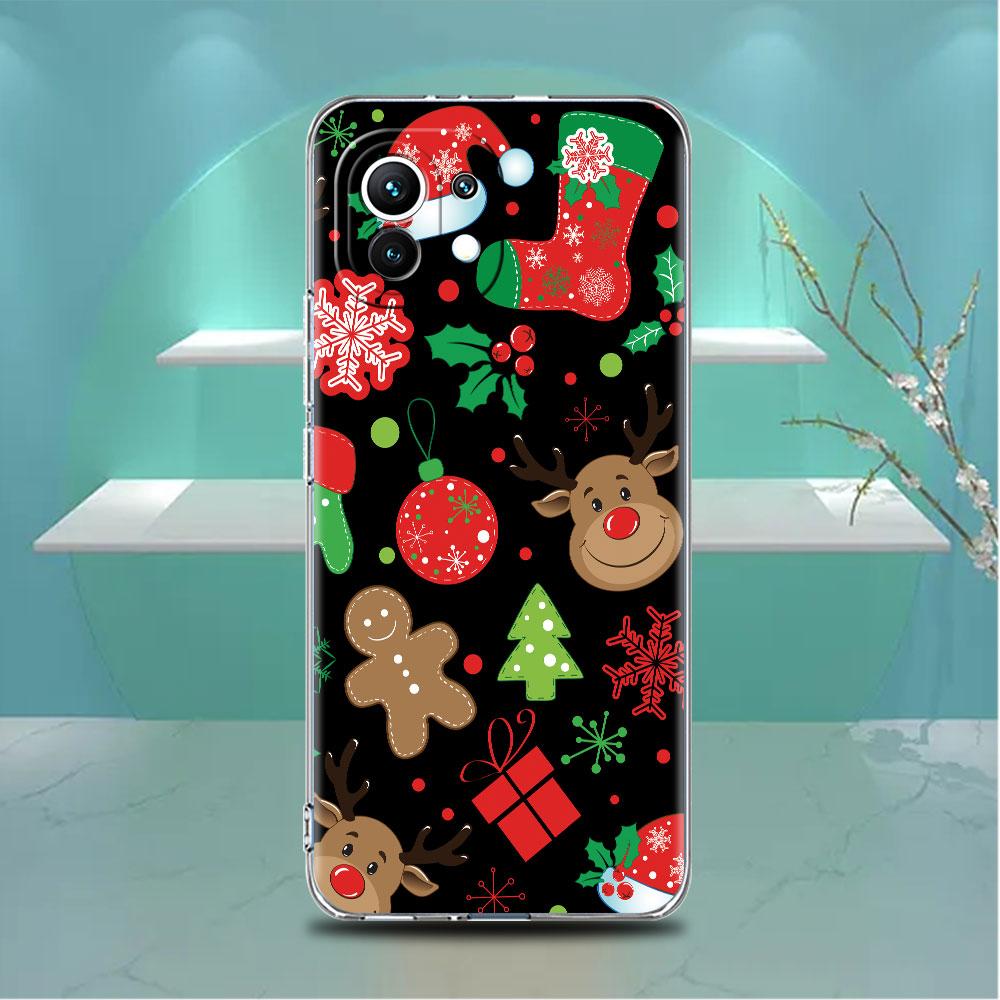 

Милый прозрачный чехол со снеговиком для Xiaomi Mi Poco X3 NFC M3 Pro F3 F1 11 Lite 12 Note 10 11T 9T, прозрачный чехол для телефона Xiaomi Poco F3