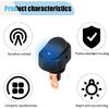 5PCS 12V Oval Shaped Rocker Switch, Weatherproof LED Rocker Toggle Switch, 12mm Hole LED Lighted Illuminated ON Off, 30A SPST 3 Pin Switch for Car