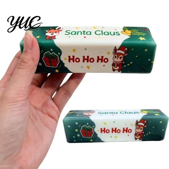 Slow Rebound Squeeze Toys Christmas Theme Butter Toy, Rising Fidget Stick Sensory Soft Cube Toy for Adults, Stress Relief Home Office Travel