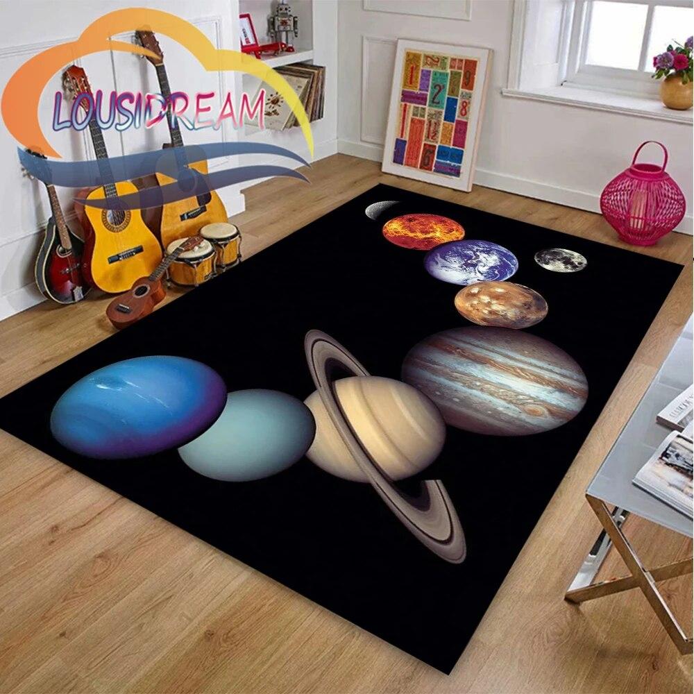 3D Pattern space universe  vector and many planets in galaxy-Popular Cushion In Europe  America Fashionable Carpet