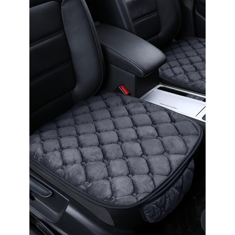 2pcs Short Plush Gentle Down Car Seat Cushions with Non-slip Bottom and Storage Bag, Universal Vehicle Truck SUV Office Chair