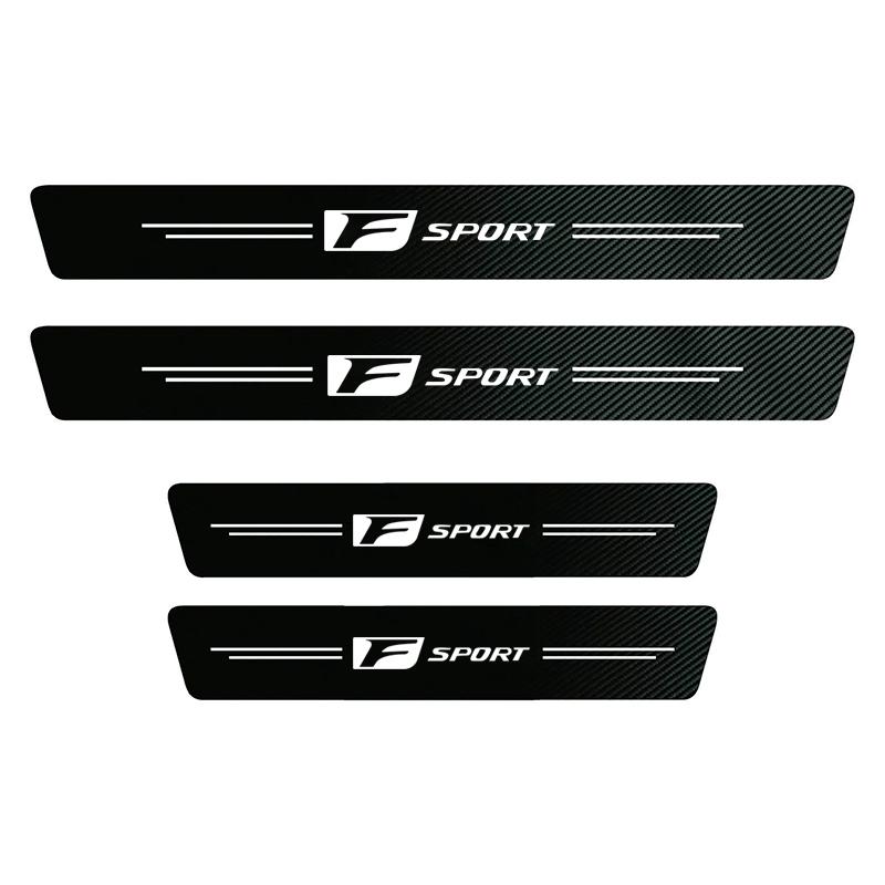 1/4/5Pcs Car Door Sill Scuff Plate Decor Carbon Fiber Stickers For Lexus F SPORT ES RX NX LS UX LM LX GX LC RZ IS CT GS RC HS SC