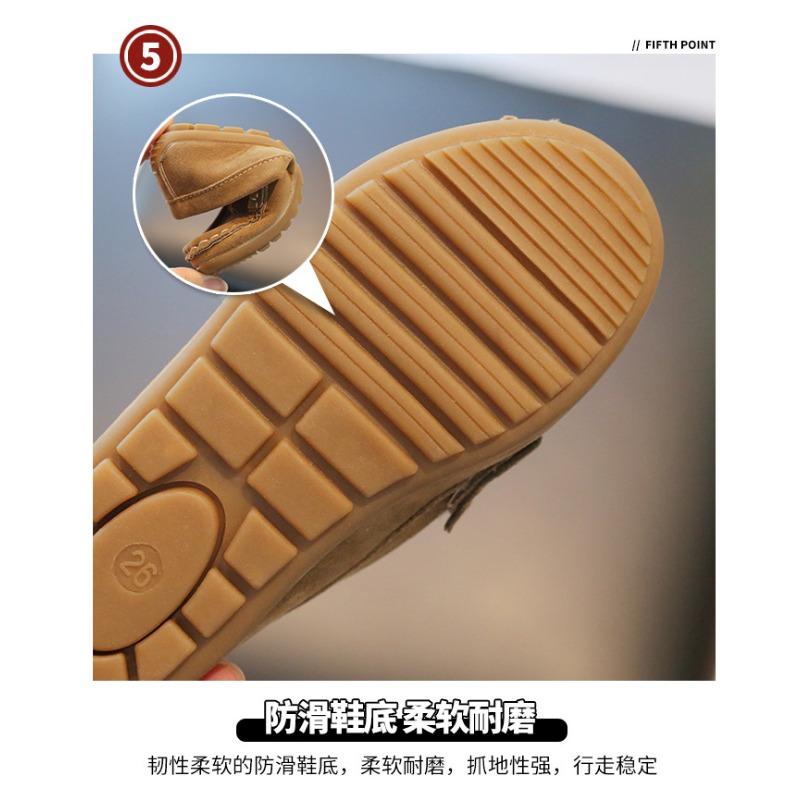 Chaussures de haricots pour garçons printemps et automne nouvelles chaussures simples pour enfants à semelle souple de taille moyenne version coréenne de la petite pédale pour bébé chaussures en cuir