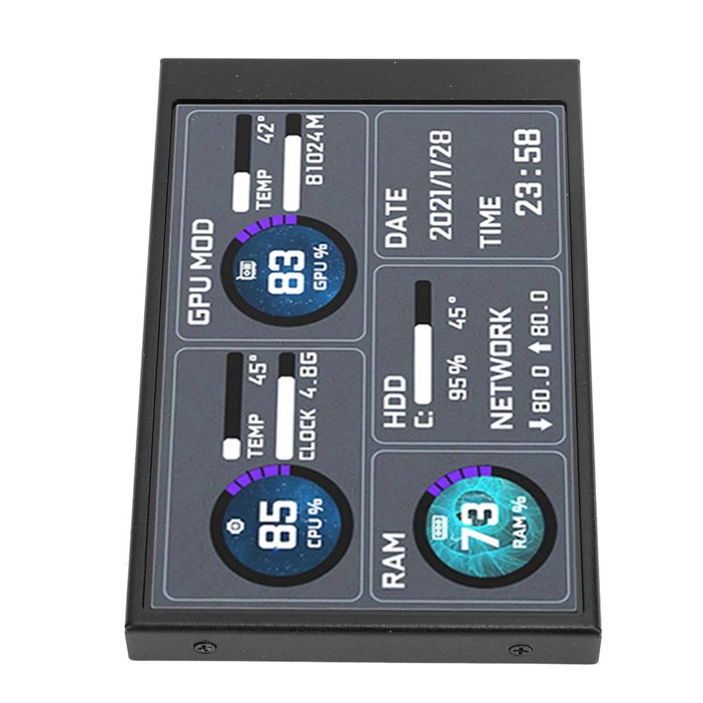 3.5inch IPS Secondary Screen USB C Computer Temperature Display Sub Screen Computer Temp Screen