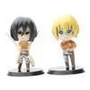 Anime Attack On Titan Figure Q Version Eren Jager Mikasa Ackerman Armin Arlert Erwin Smith Levi Pvc Action Figure Car Decoration