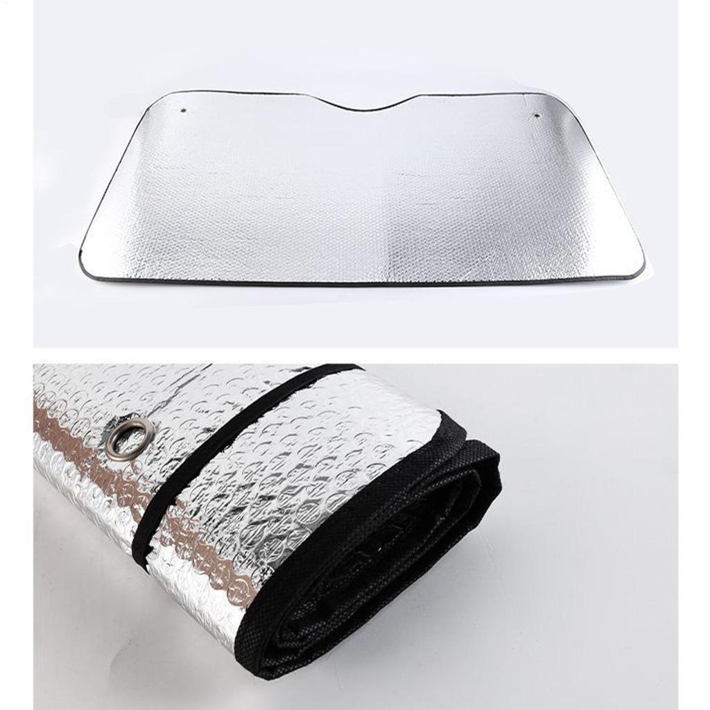 Car Sunshade Curtain Car Sunscreen Double-sided Pearl Cotton Sunshade 220x80cm Anti-ultraviolets Front Windshield