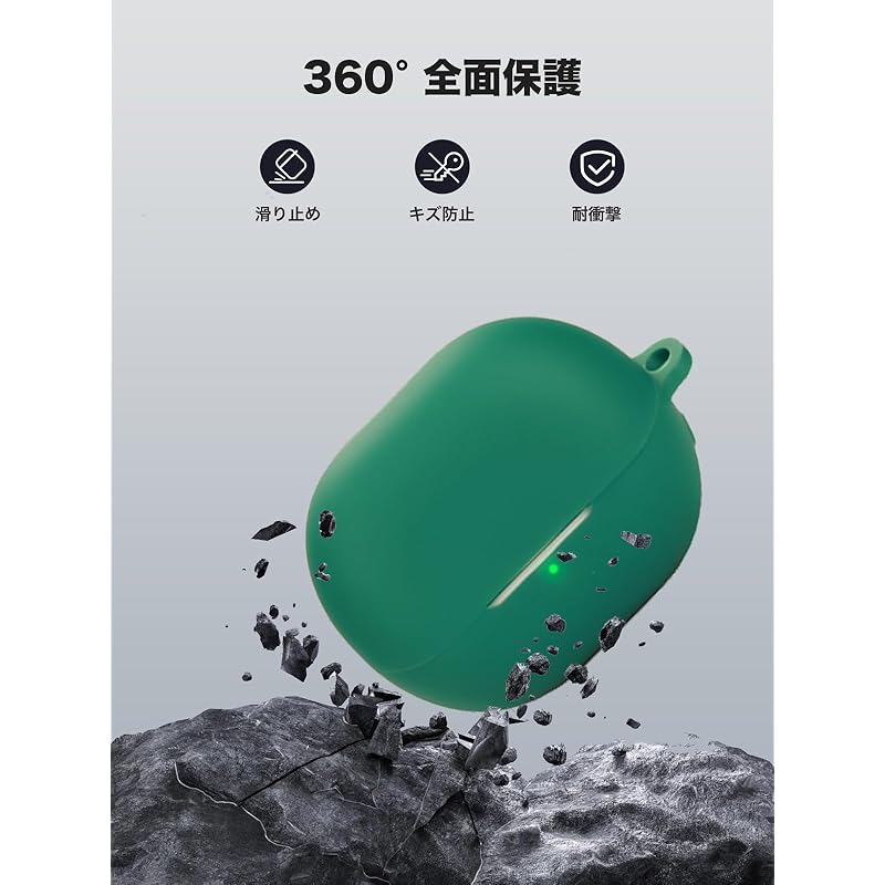 SOUNDPEATS UU for case Cover [YANMONGI] Wireless earphones protective cover silicone protective case -With chain charging case cover visible led light