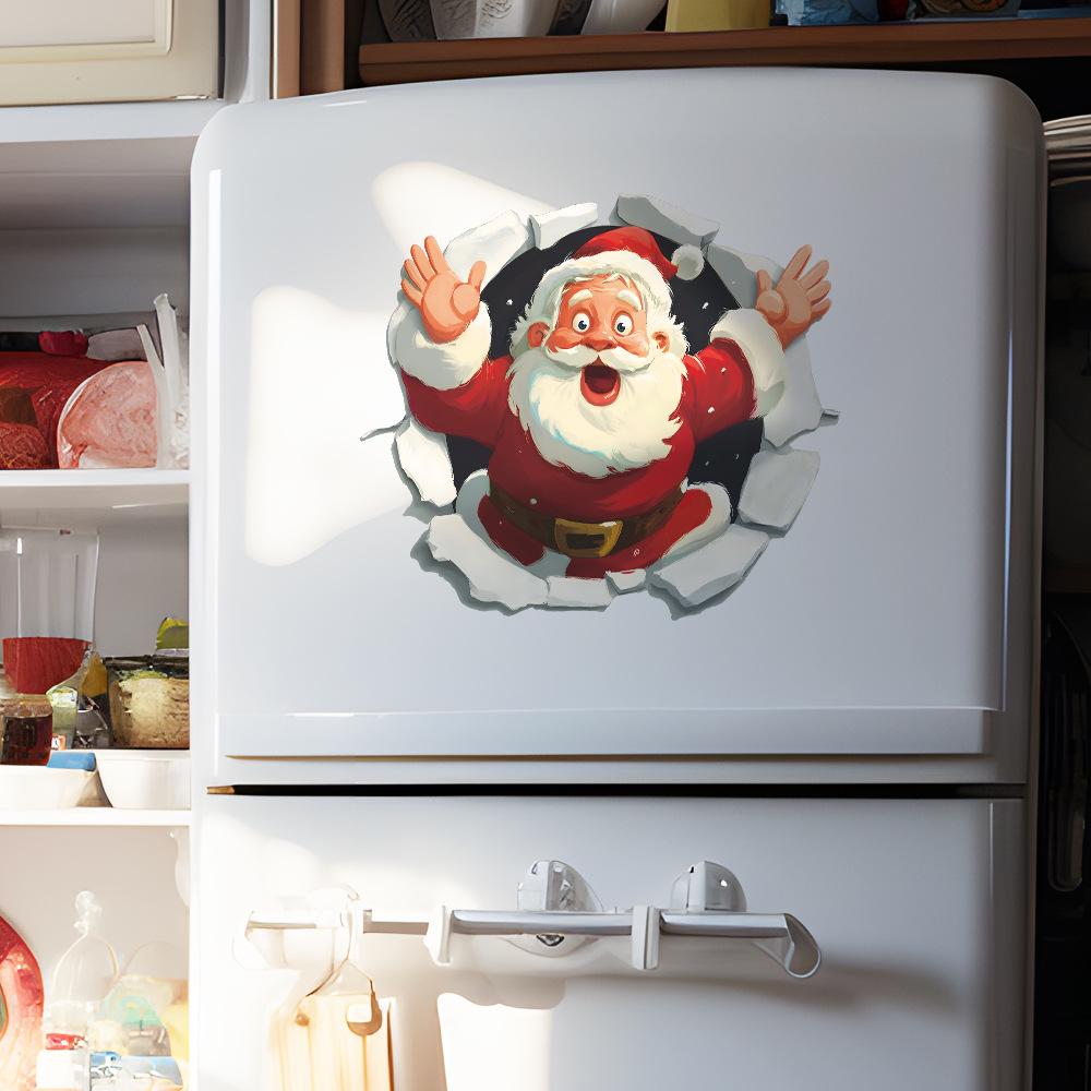 Creative Wall-breaking Santa Claus Living Room Study Home Wall Decoration Stickers