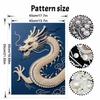 DIY Pearl Diamond Art Painting Kits for Adult and Beginners, Majestic Dragon Sparkling Painting Craft Home Wall Decor Handmade Gift