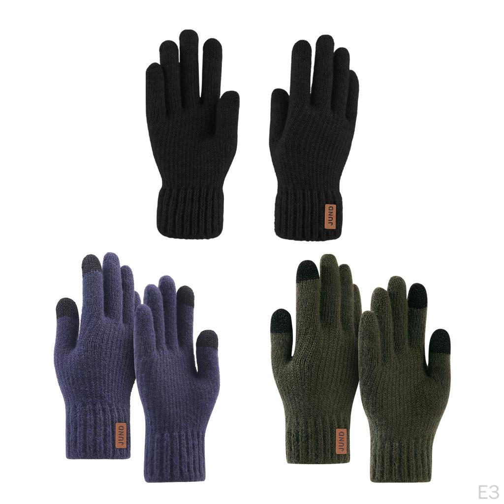 Gestrickte winddichte Skihandschuhe isoliert Touchscreen für Damen Herren Winter Schneemobil Radfahren Wandern