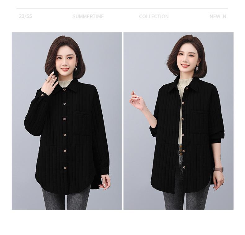 Women's Quilted Coat - Autumn/Winter 2024: New Fashion, Stylish and Warm, Loose Fit, Plus-Size Cotton Blend