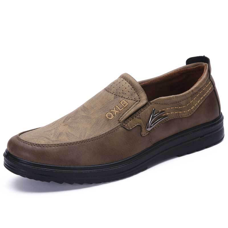 Fashion New Trademark Size 38-48 Upscale Men Casual Shoes Fashion Leather Shoes for Men Spring Autumn Men'S Flat Shoes Driving Sneakers