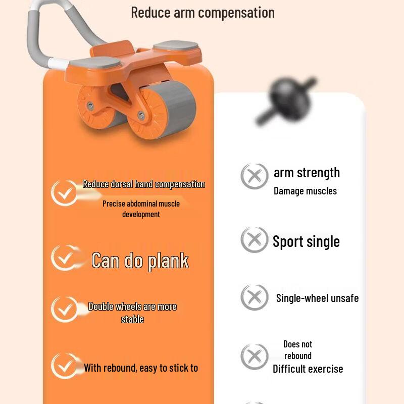 Automatic Rebound Elbow Support Abdominal Wheel