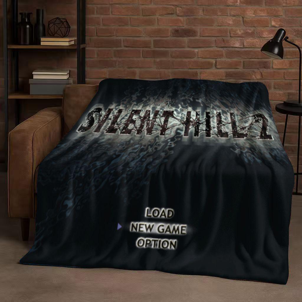 Classic Game Silent Hill Pyramid Head Horror Movie Flannel Blanket,Ultra Soft Warm Plush Throw for Home Bedroom Bed Sofa Cover
