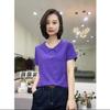 Women's Summer Casual Cotton Polo Shirt - Versatile Short-Sleeve with Lapel, Age-Reducing and New Temperament Style