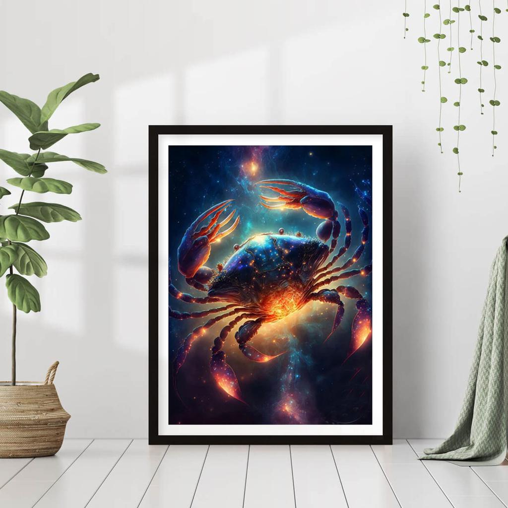 Peinture diamant thème crabe noir de jais, Kit de points de croix, mosaïque artistique, cercle complet/carré, décoration de la maison, à faire soi-même