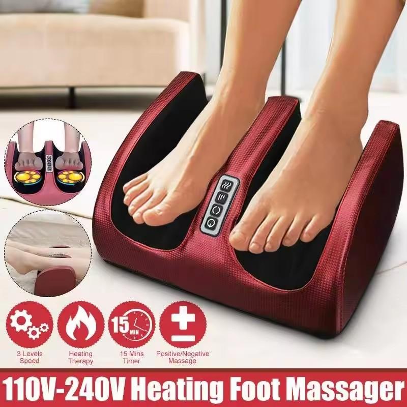 Electric Foot Massager Leg Heating Therapy Hot Compression Shiatsu Kneading Roller Calf Deep Muscle Relaxation Foot Spa Machines