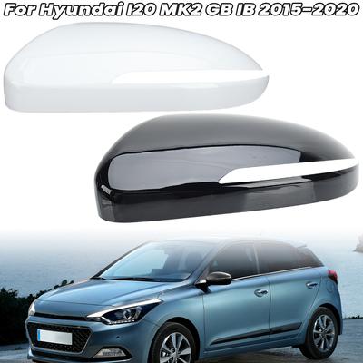 Rearview Mirror Cover Cap For Hyundai I20 MK2 GB IB 2015 2016- Glossy Black With Buckle Side Mirror Cover Car Accessories